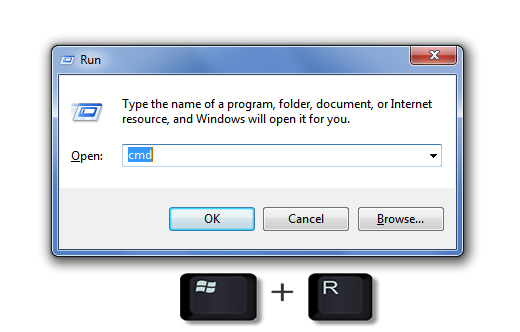 Windows + R