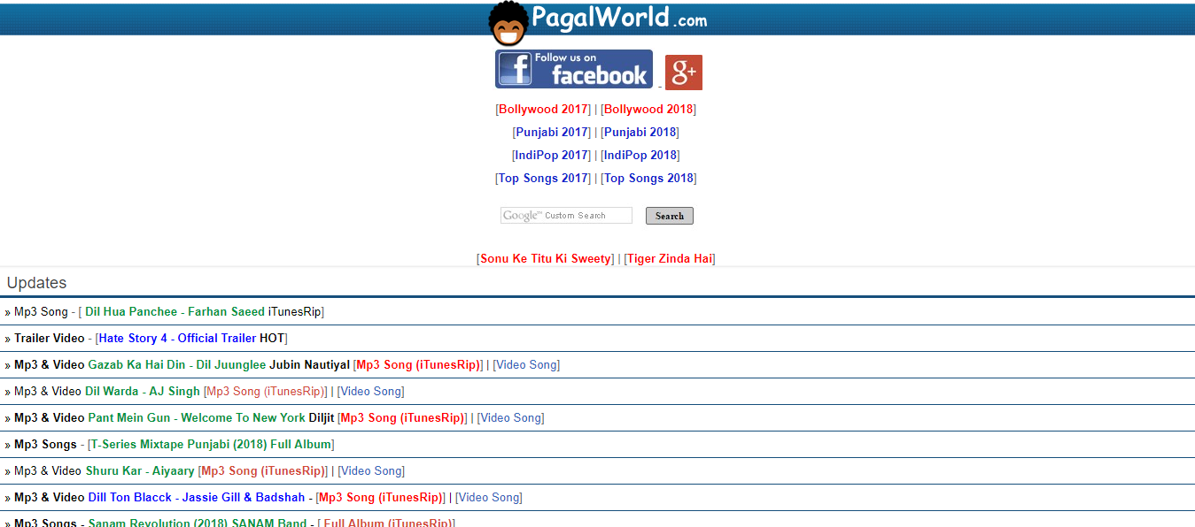 PagalWorld- Unblock music sites