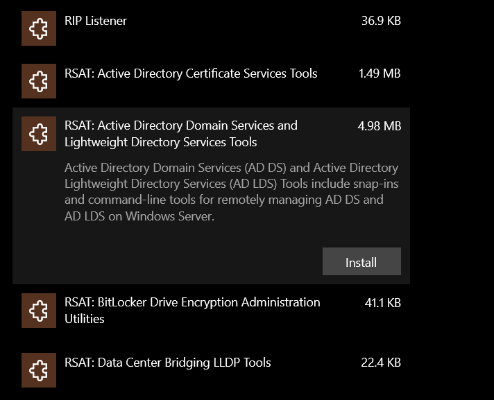 RSAT- Active Directory Domain Services