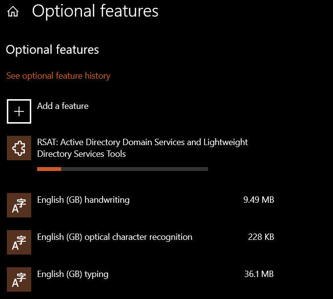 RSAT- Active Directory Domain Services Installing