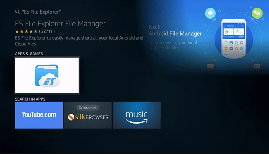 ES File Explorer On Firestick