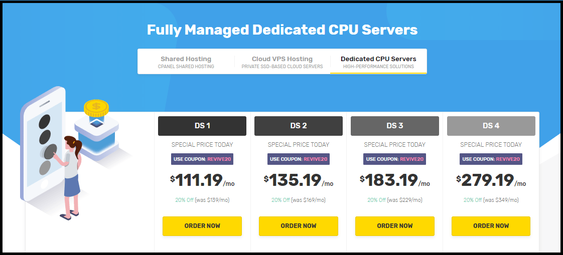 Fastcomet Dedicated CPU Servers hosting Pricing