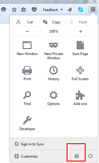 firefox menu