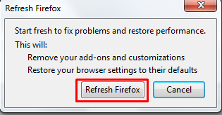 refresh firefox