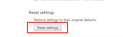 reset settings