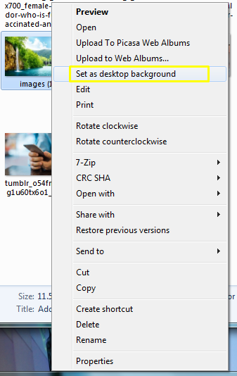 set as desktop background