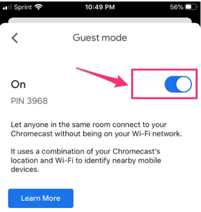 ChromeCast Guest mode