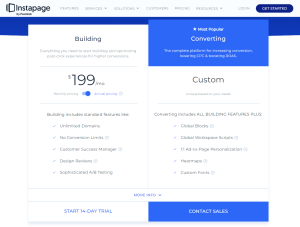 Instapage Pricing Plans