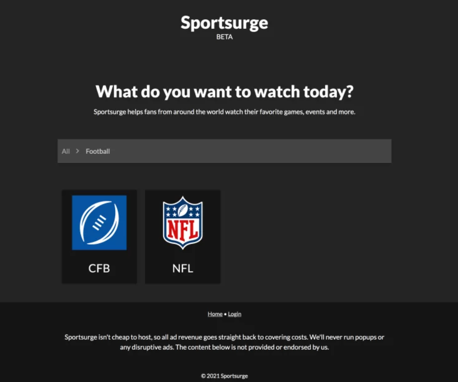 Sportsurge beta