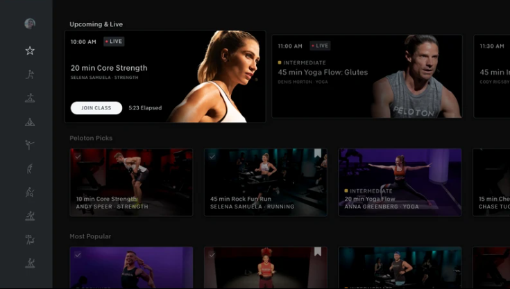 Peloton workouts : Peloton On Roku 