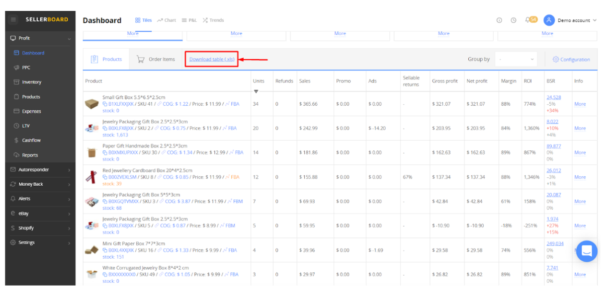 Download table