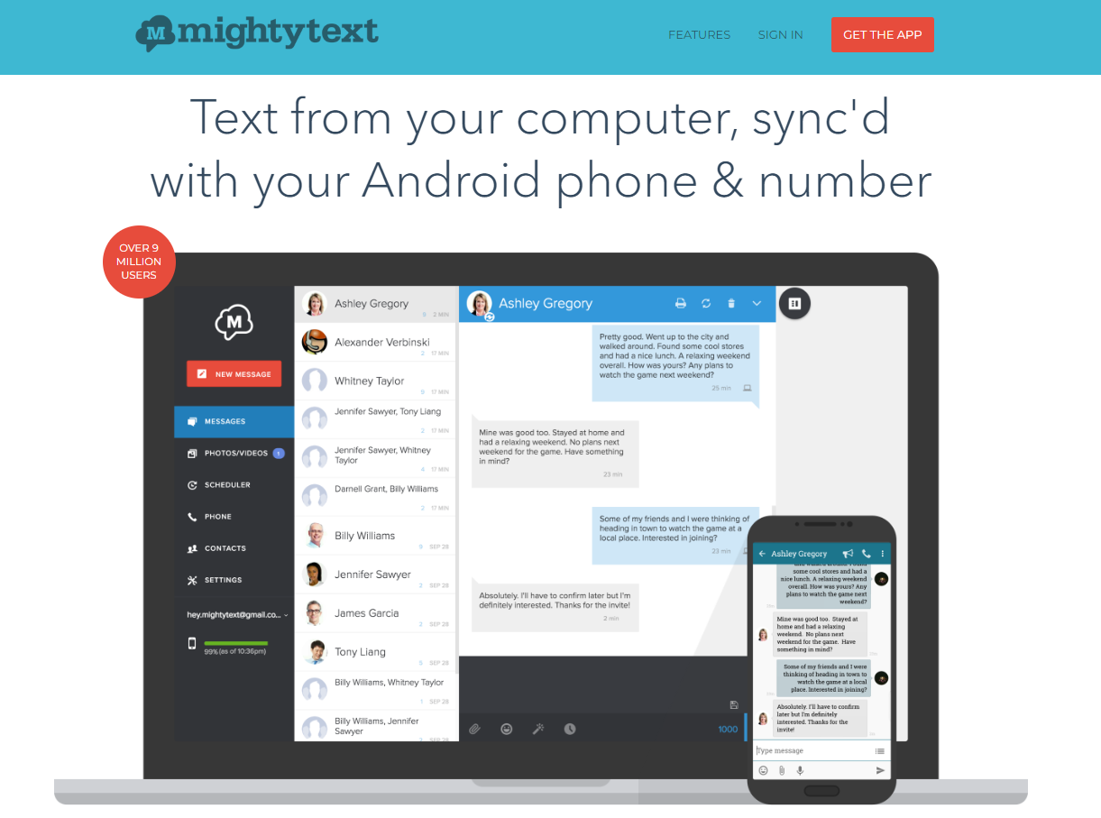 MightyText Overview - Automatically Forward Text Messages to Another Phone