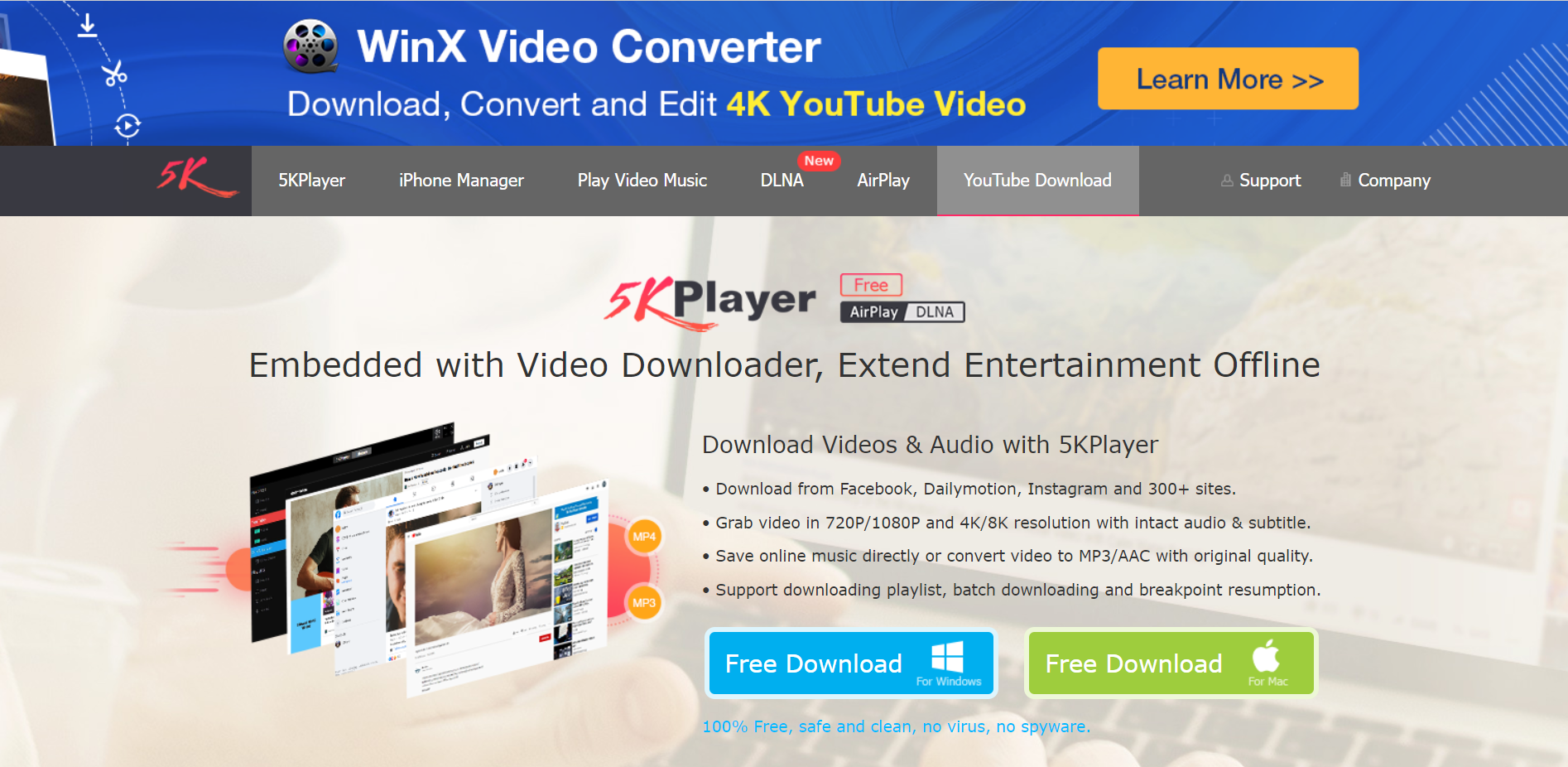 5KPlayer- Best Free Movie Streaming Sites