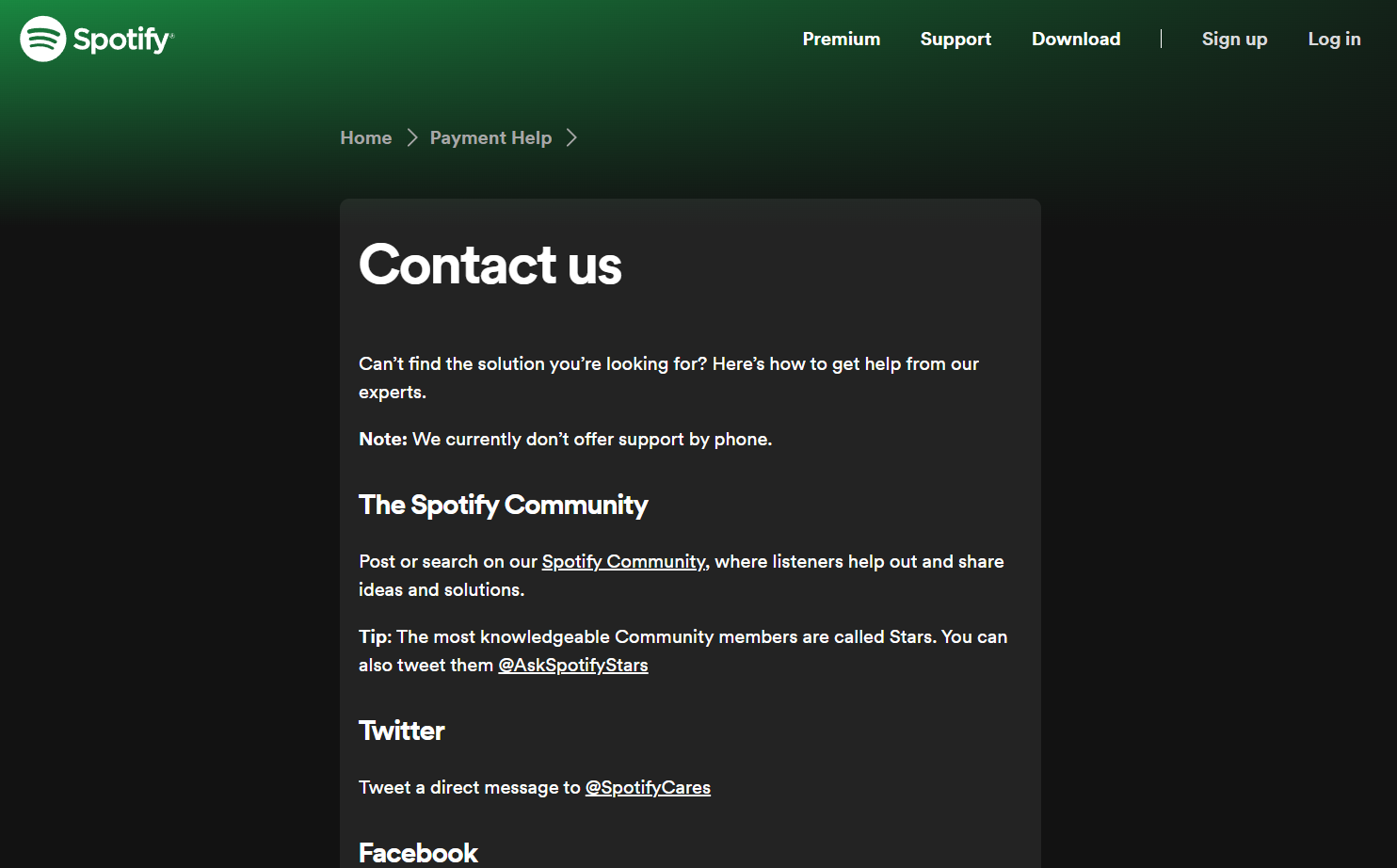 Contact Spotify Support