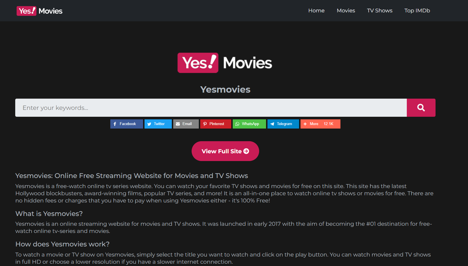 YesMovies- Best Free Movie Streaming Sites