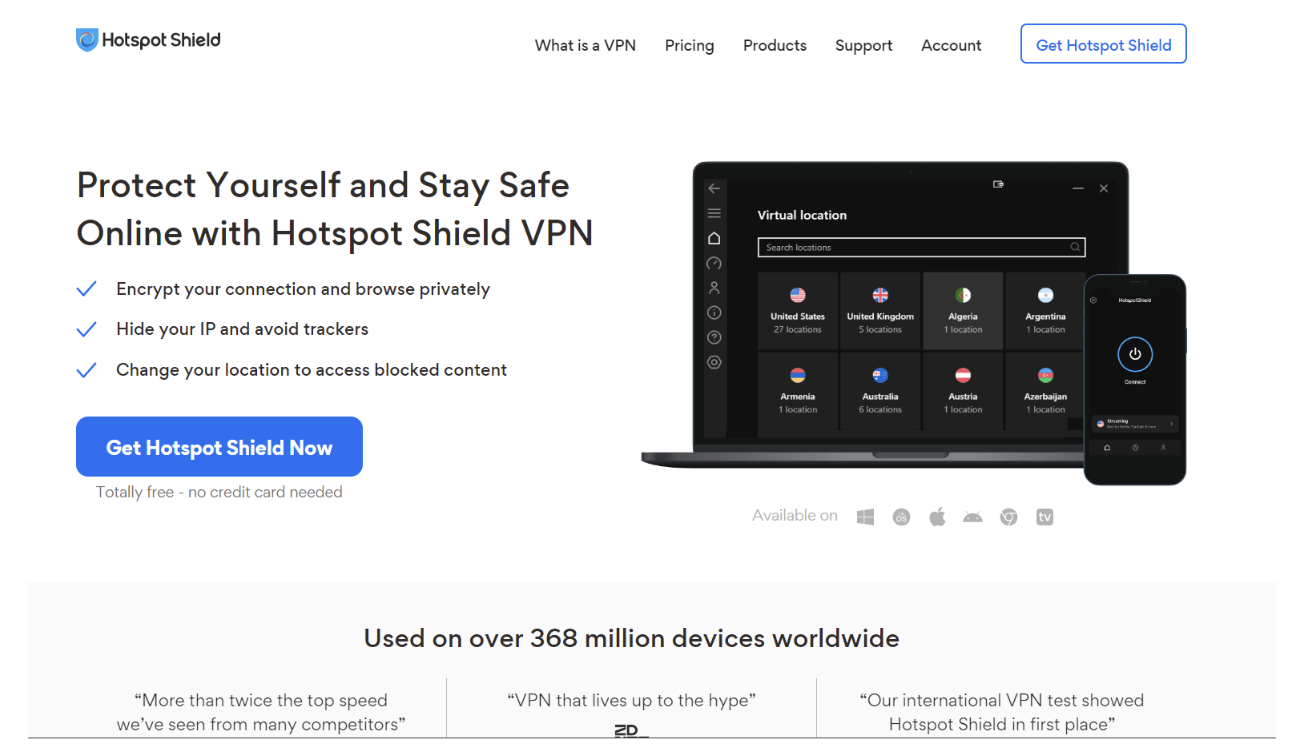 Hotspot shield