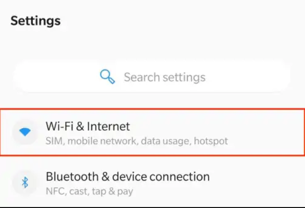 Open the Settings app on your Android device