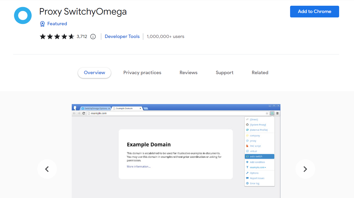 Proxy SwitchyOmega Overview