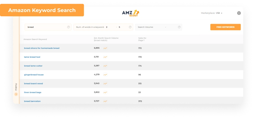 Amazon Keyword Search amzscout