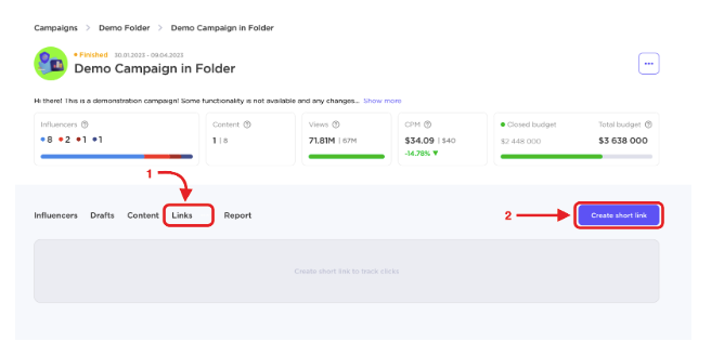 Campaigns & Tracking Links