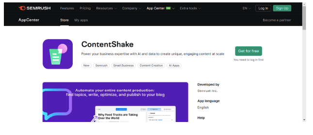 ContentShake App will Open