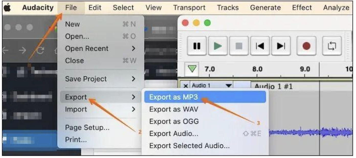 Export Recorded video as MP3