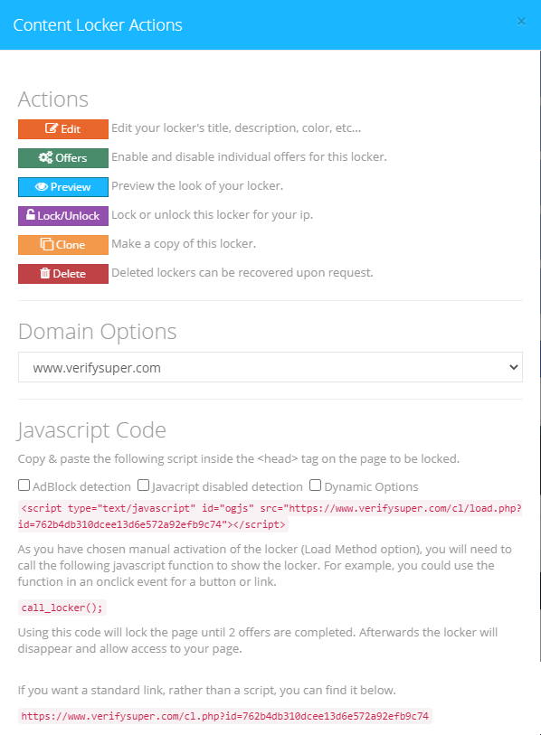 Content Locker Integration Options