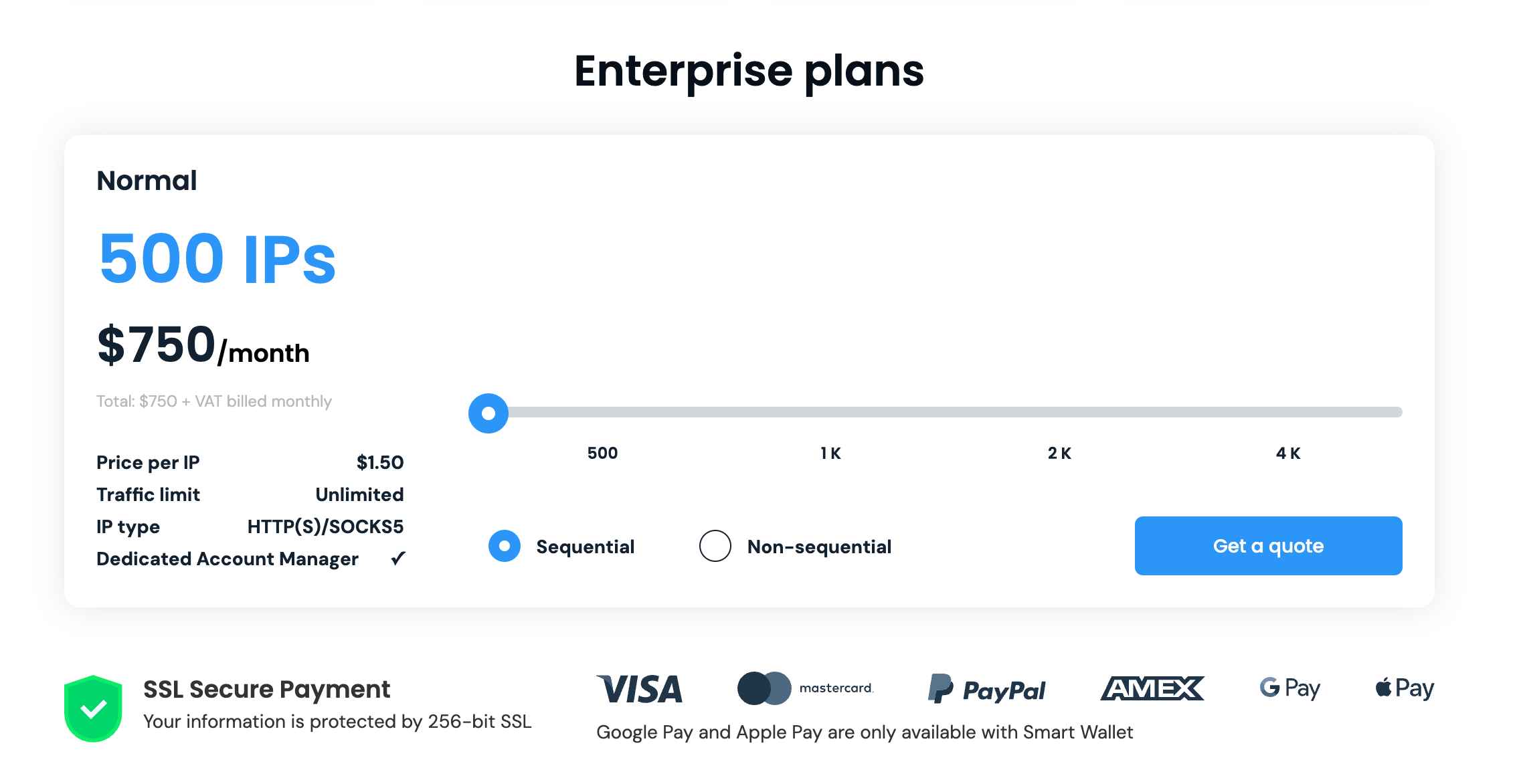 Non- Sequential Enterprise Plans