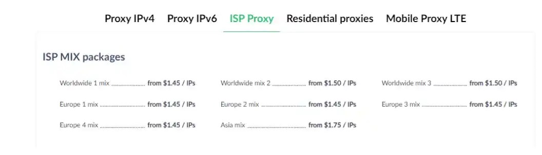 ISP Proxy service