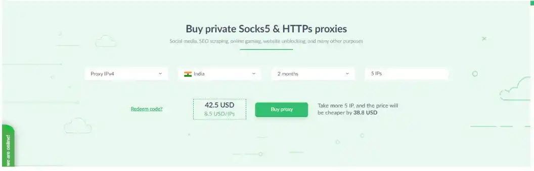 pricing proxy seller