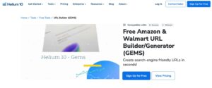 Helium 10 Gems Homepage