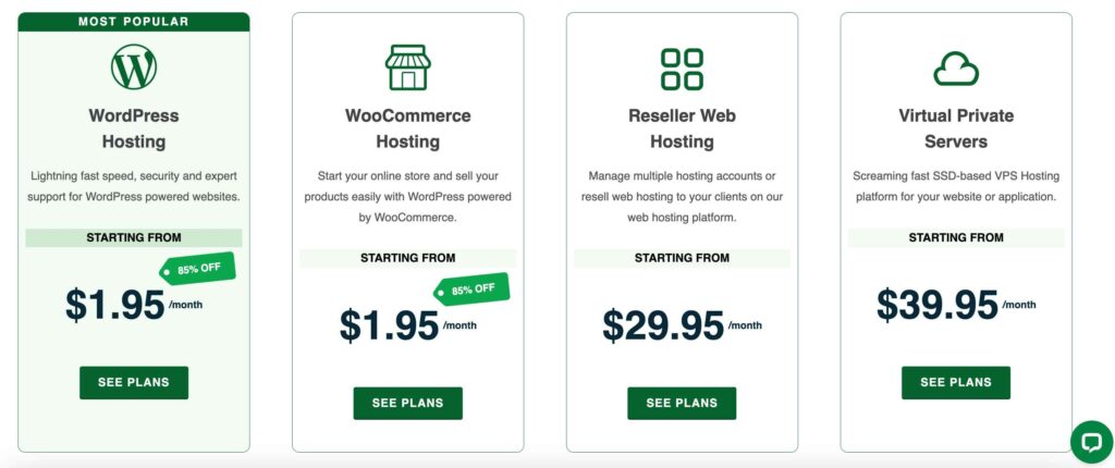 Pricing Plans of GreenGeeks Hosting